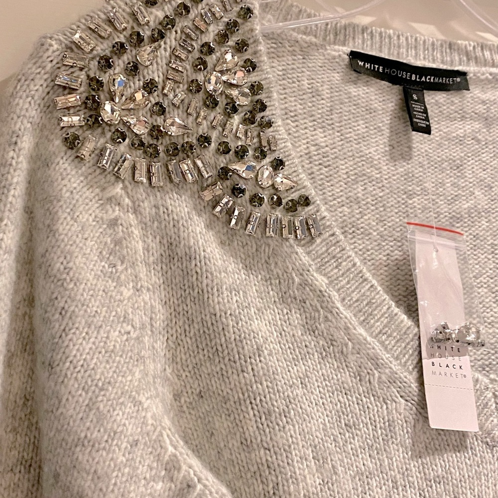 White House Black Market Embellished Sweater
